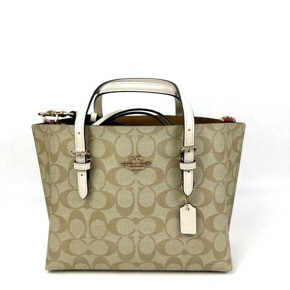 NWT Coach C4250 Mollie Tote Bag 25 In Signature Canvas - Picture 1 of 12
